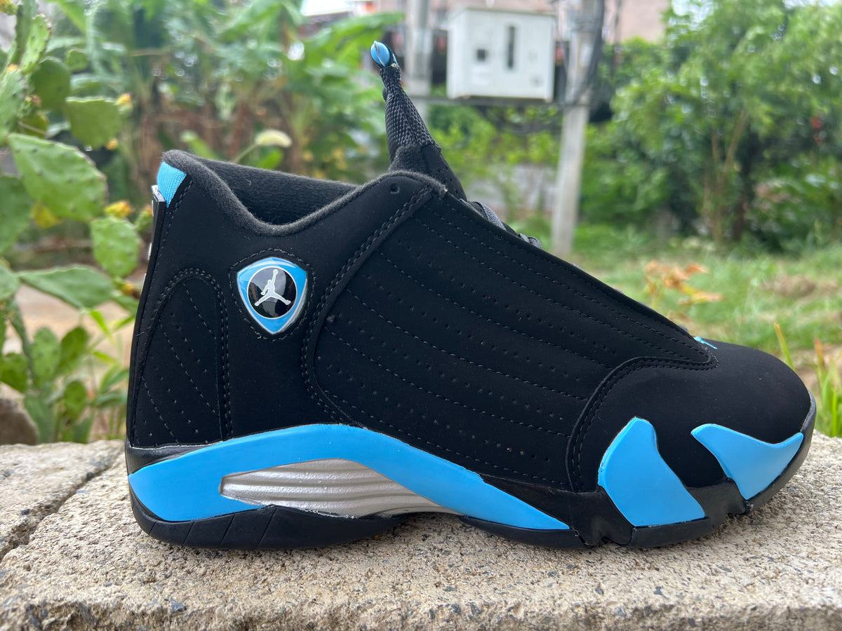 Air Jordan 14 Retro Sneakers – Black & Bright Blue
