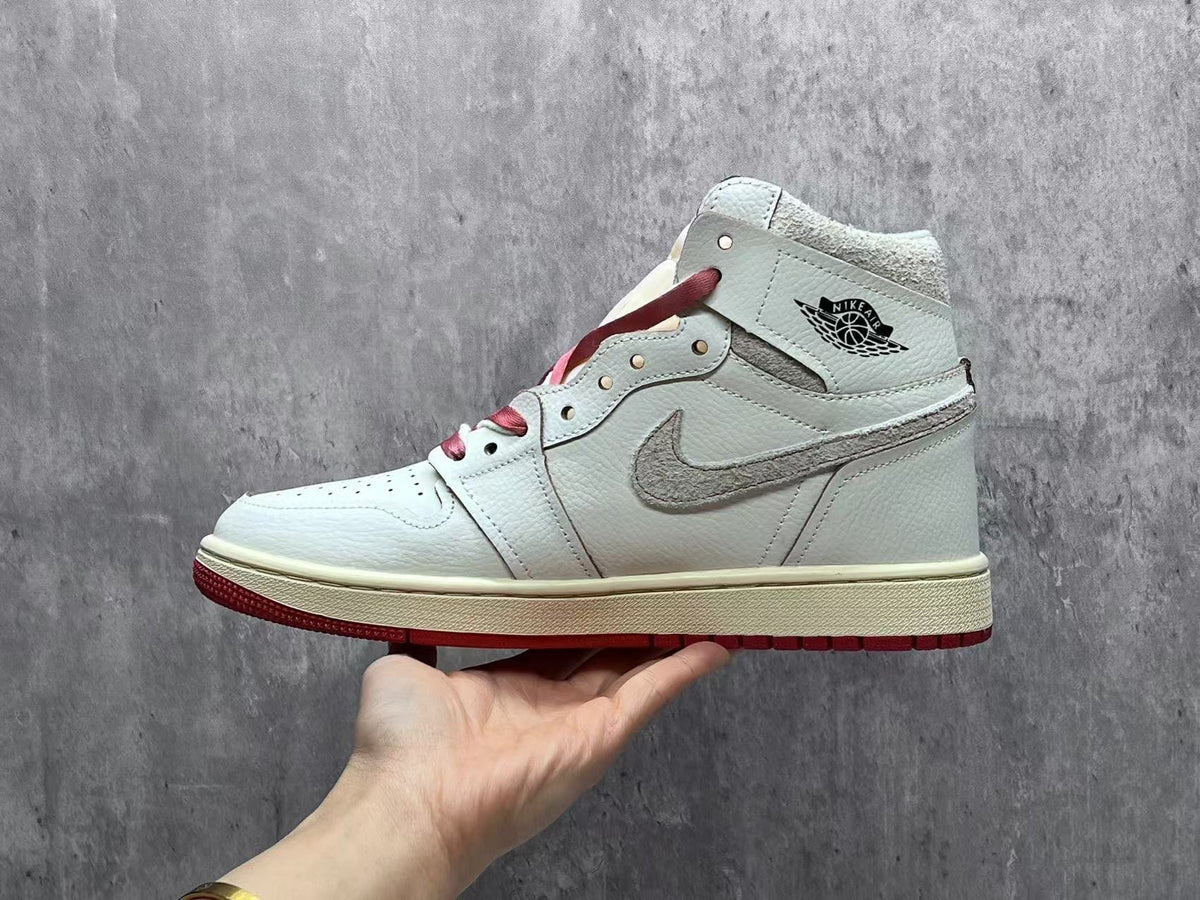 Air Jordan 1 Retro White & Cinnabar Red High-Top Sneakers