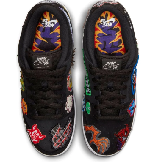 Nike SB x Neckface Dunk Low Pro 'Black' – Graphic Sneakers