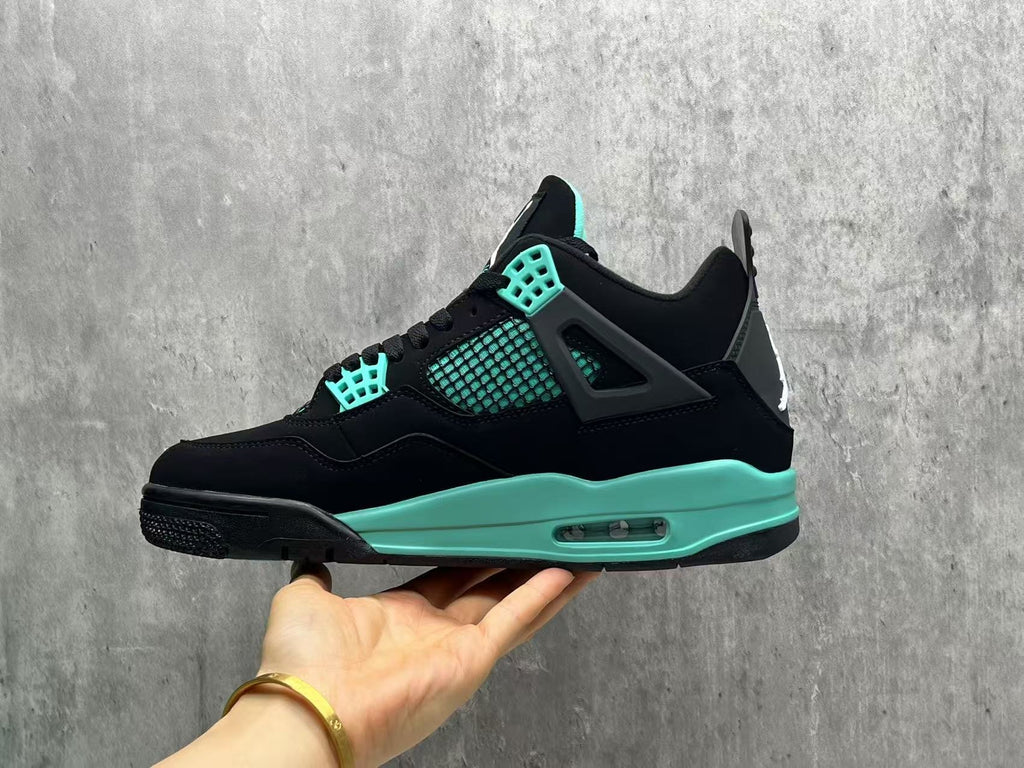 Air Jordan 4 Retro Black & Mint Sneakers