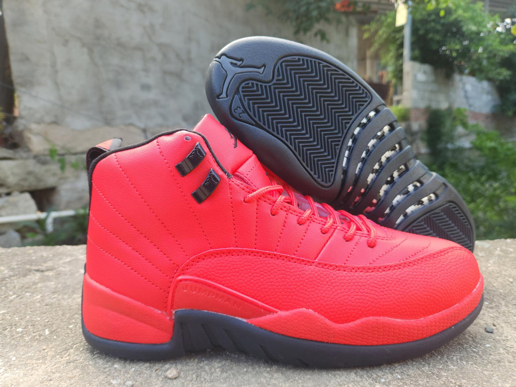 Air Jordan 12 Retro High-Top Sneakers – Red & Black