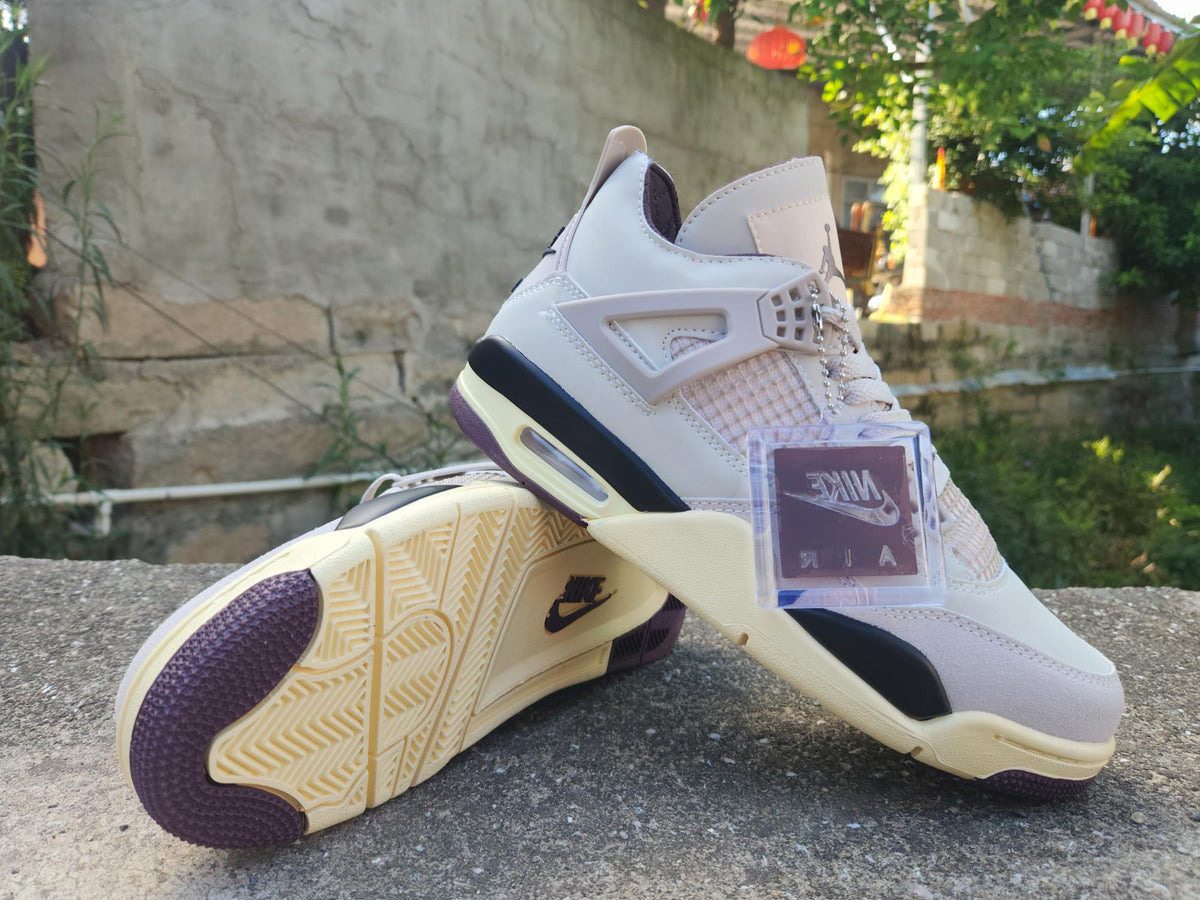 A Ma Maniére x Air Jordan 4 Light Pink & Cream Sneakers