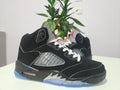Air Jordan 5 High-Top Sneakers – Black & Silver