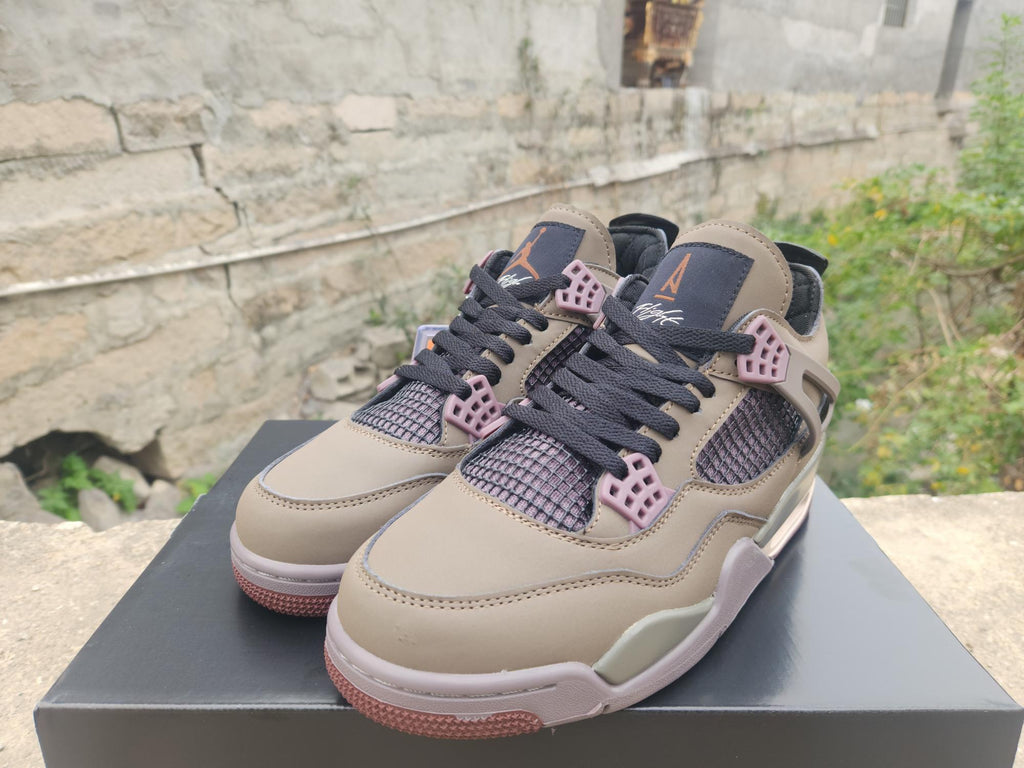 Air Jordan 4 Sneakers – Taupe & Mauve