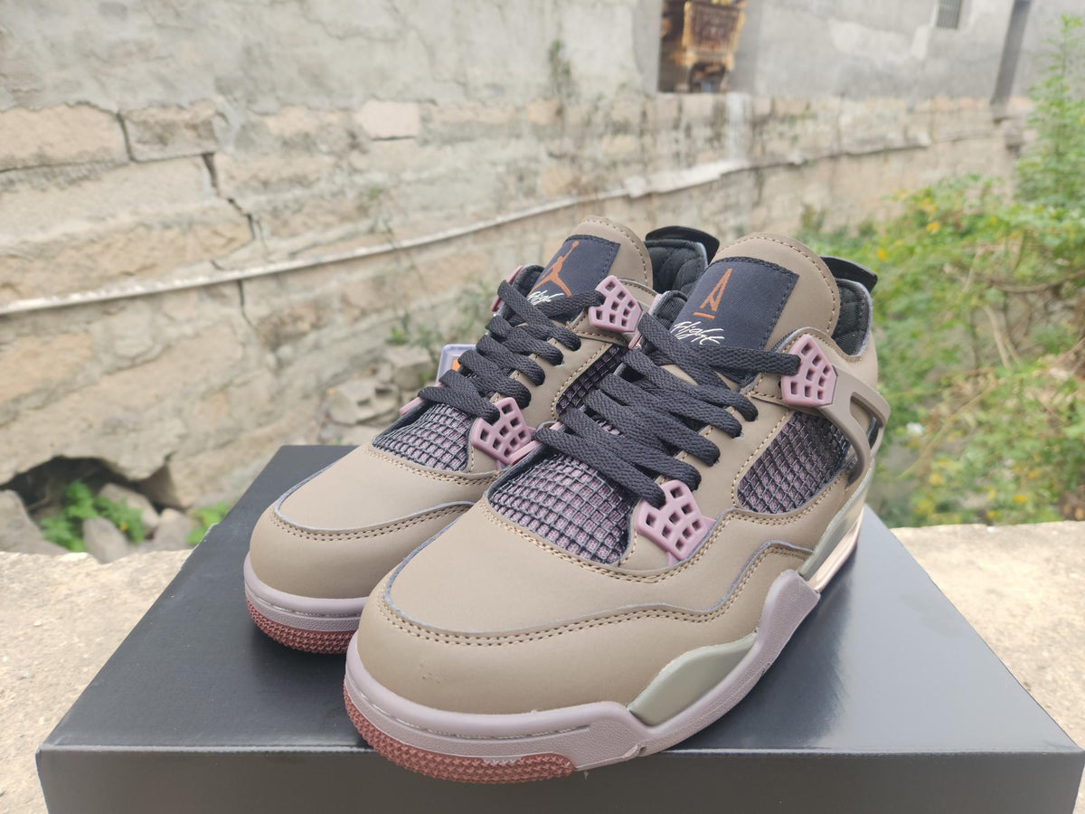 Air Jordan 4 Sneakers – Taupe & Mauve