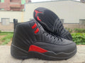 Air Jordan 12 Black & Red High-Top Sneakers