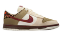 Nike Dunk Low Unisex Sneakers – Cream, Khaki & Burgundy