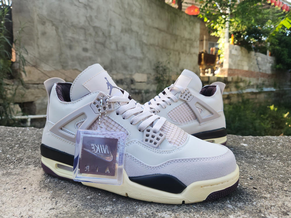A Ma Maniére x Air Jordan 4 Light Pink & Cream Sneakers