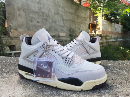 A Ma Maniére x Air Jordan 4 Light Pink & Cream Sneakers