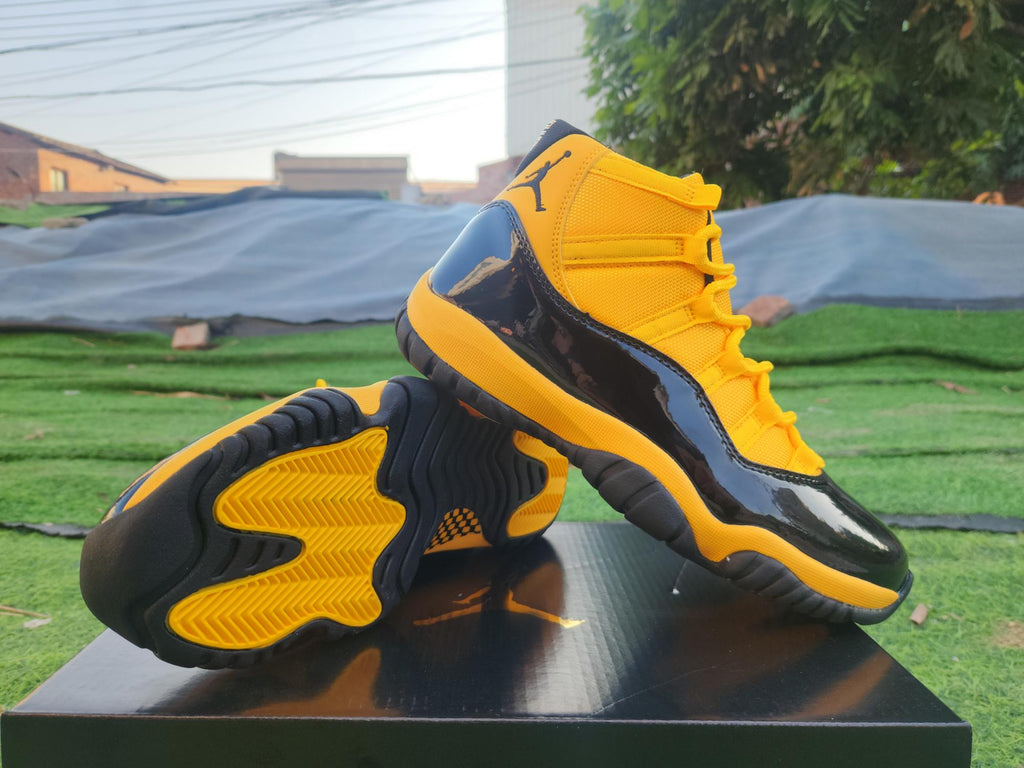 Air Jordan 11 High-Top Sneakers – Golden Yellow & Black