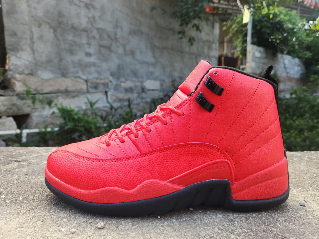 Air Jordan 12 Retro High-Top Sneakers – Red & Black