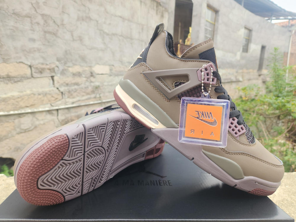 Air Jordan 4 Sneakers – Taupe & Mauve