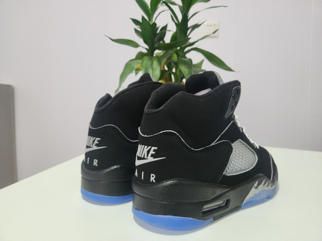 Air Jordan 5 High-Top Sneakers – Black & Silver