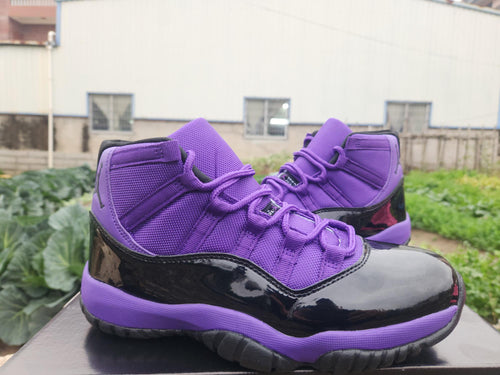 Air Jordan 11 Retro Black & Purple High-Top Sneakers