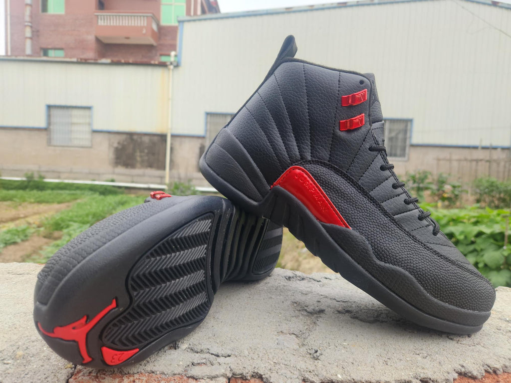 Air Jordan 12 Black & Red High-Top Sneakers