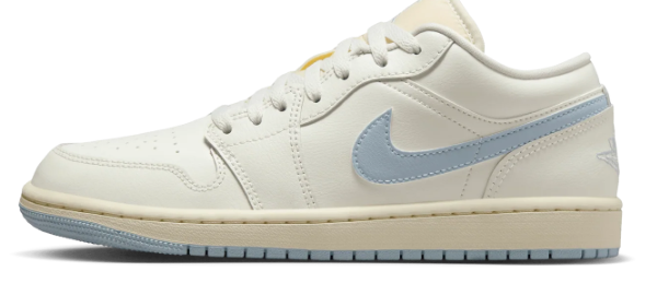 Air Jordan 1 Low Women's Sneakers “Ghost” – Cream & Pale Blue