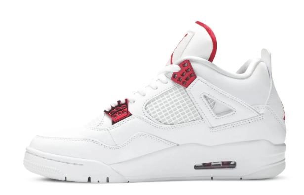 Air Jordan 4 Retro 'Red Metallic' – White & Red Sneakers