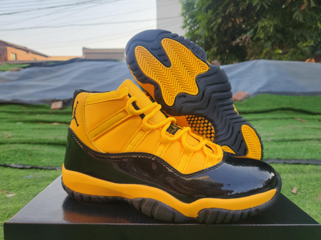 Air Jordan 11 High-Top Sneakers – Golden Yellow & Black
