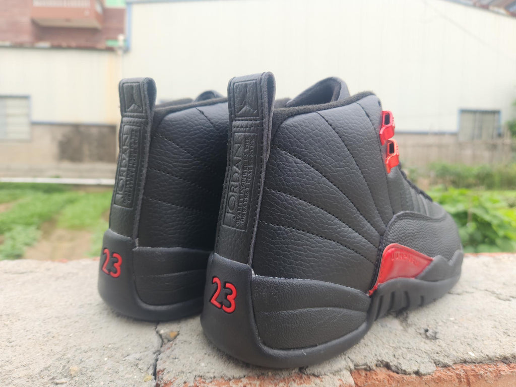 Air Jordan 12 Black & Red High-Top Sneakers
