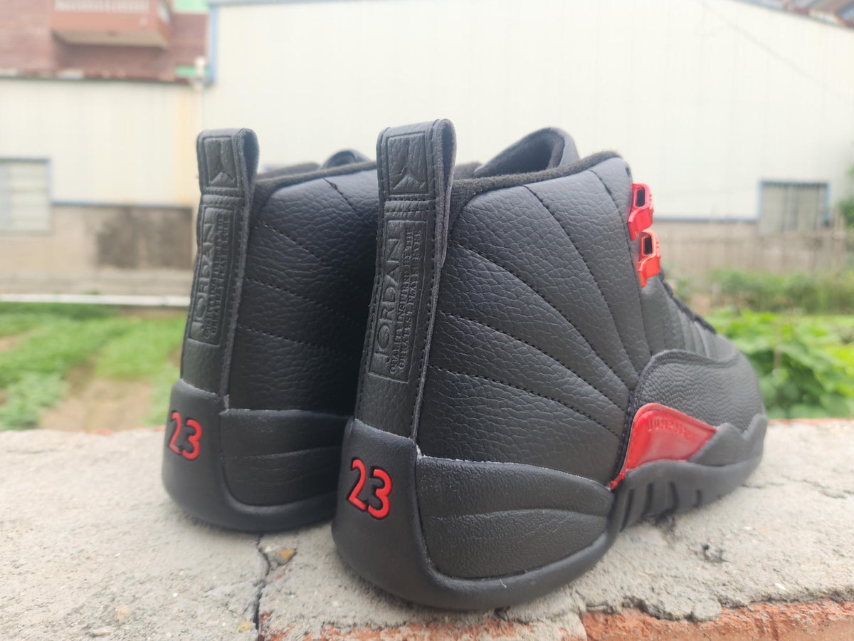 Air Jordan 12 Black & Red High-Top Sneakers