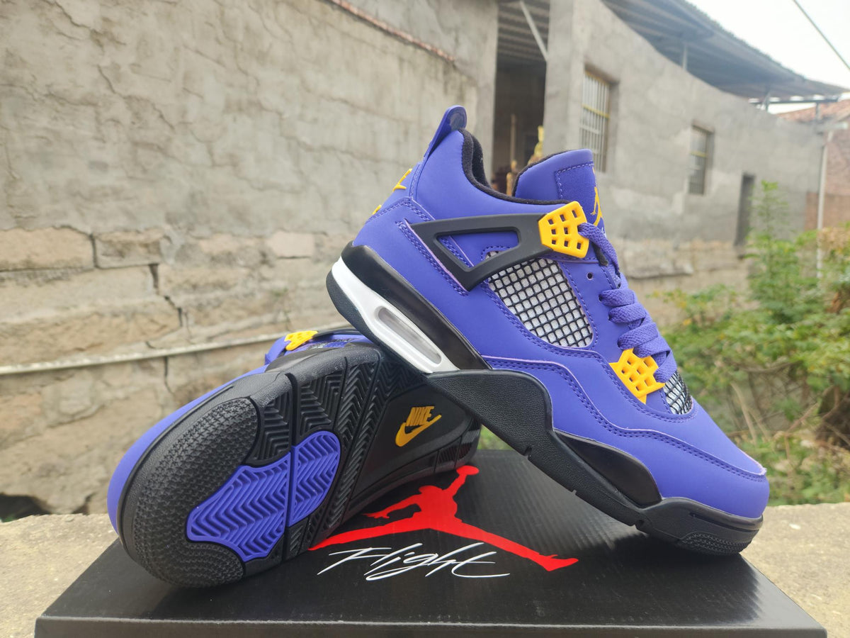 Air Jordan 4 Purple & Yellow Sneakers