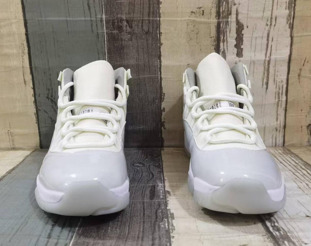Air Jordan 11 Retro Off-White & Grey High-Top Sneakers