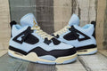 Air Jordan 4 Light Blue & Black Sneakers with Cream Details