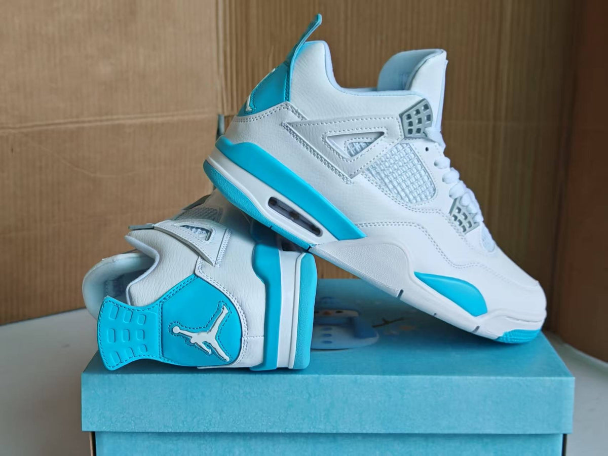 Air Jordan 4 Retro White Aluminum Ice Blue