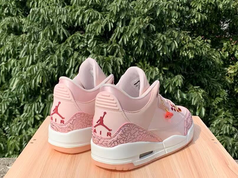 Air Jordan 3 Retro Pink Elephant-Print Sneakers