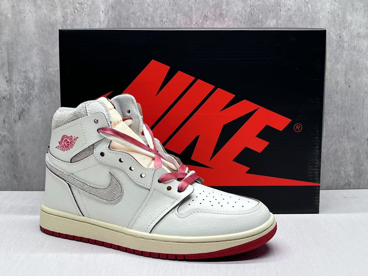 Air Jordan 1 Retro White & Cinnabar Red High-Top Sneakers
