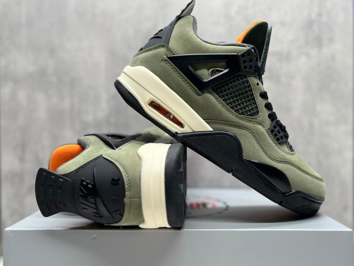 Air Jordan 4 Retro Olive Green & Black Sneakers