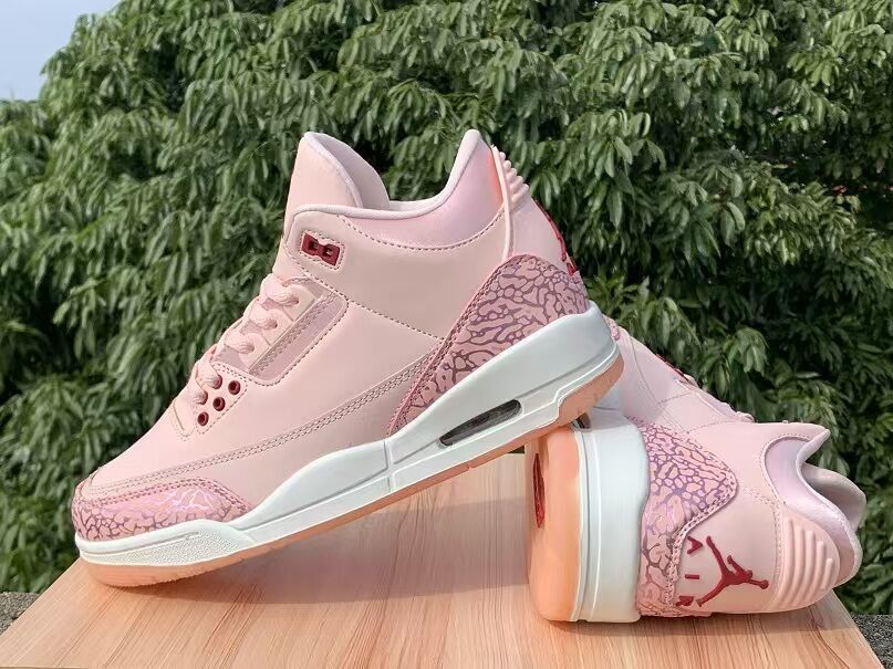 Air Jordan 3 Retro Pink Elephant-Print Sneakers