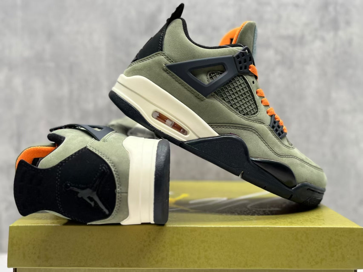 Air Jordan 4 Retro Olive Green & Black Sneakers