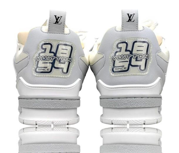 Skate Sneakers – Gray, White & Cream