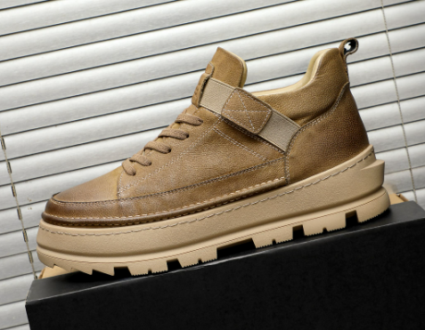 UGG Tan Strap-Detail Lug-Sole Ankle Boots