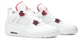 Air Jordan 4 Retro 'Red Metallic' – White & Red Sneakers