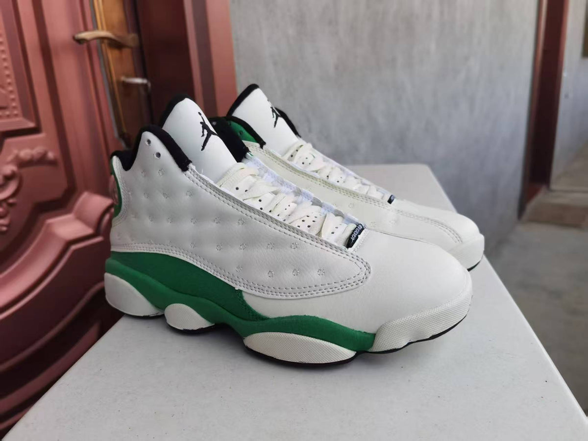 Air Jordan 13 Retro High-Top Sneakers – White & Green