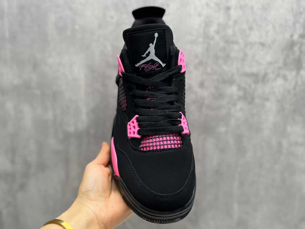Air Jordan 4 Retro Black & Pink Sneakers