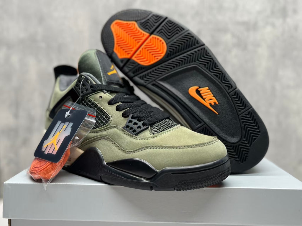 Air Jordan 4 Retro Olive Green & Black Sneakers
