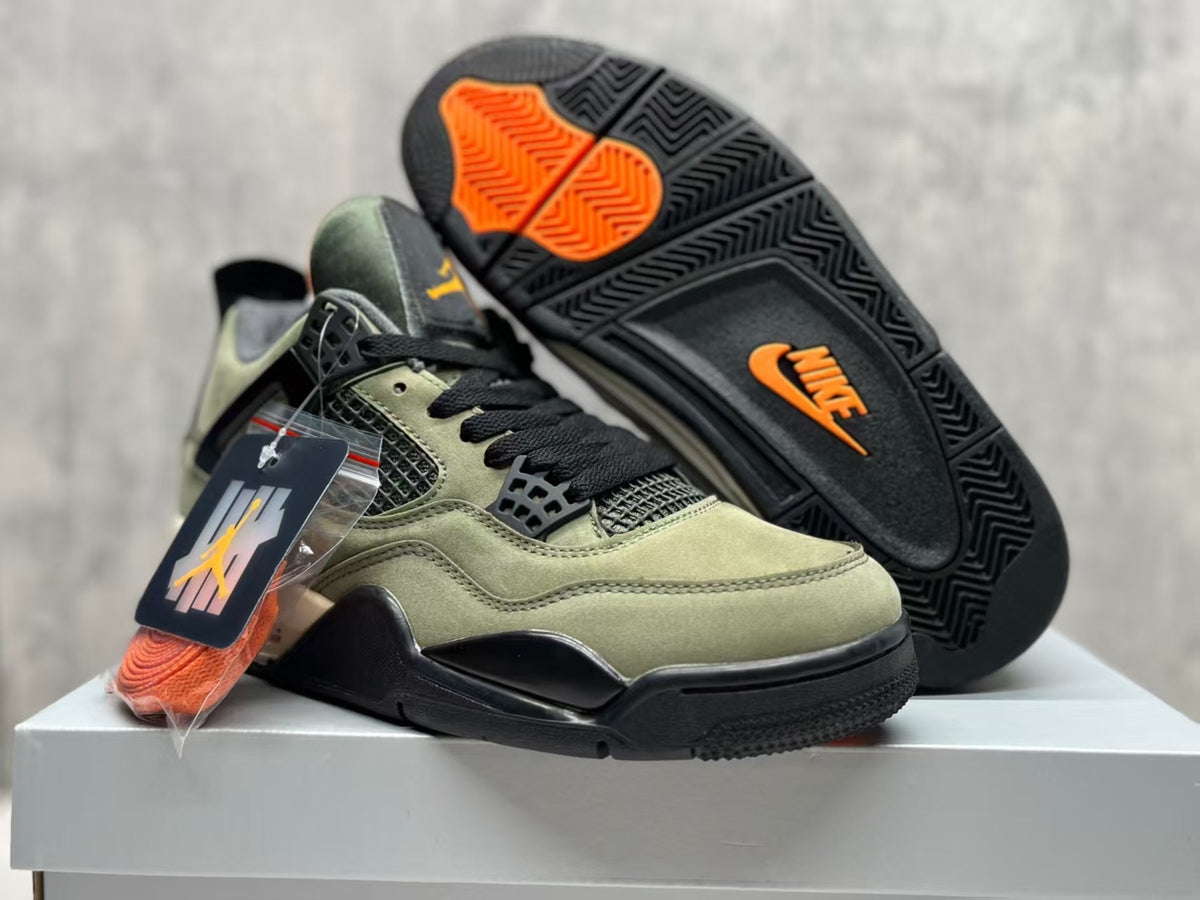 Air Jordan 4 Retro Olive Green & Black Sneakers