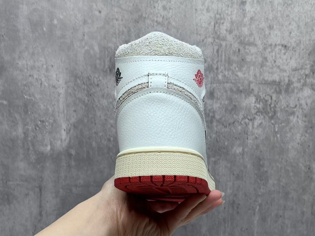 Air Jordan 1 Retro White & Cinnabar Red High-Top Sneakers