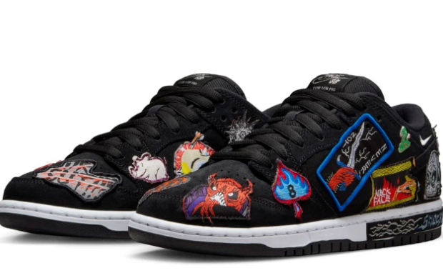 Nike SB x Neckface Dunk Low Pro 'Black' – Graphic Sneakers