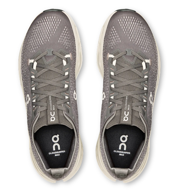On Cloudsurfer Max – Grey & Cream Running Shoes