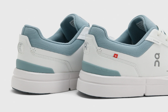 On Men's The Roger Advantage Sneakers – White & Light Teal