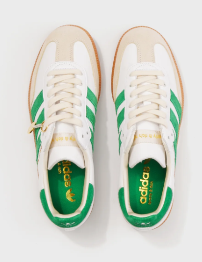 adidas Samba Sneakers – White & Jolly Green