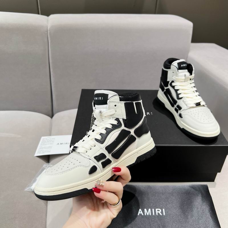 AMIRI Black & White High-Top Sneakers