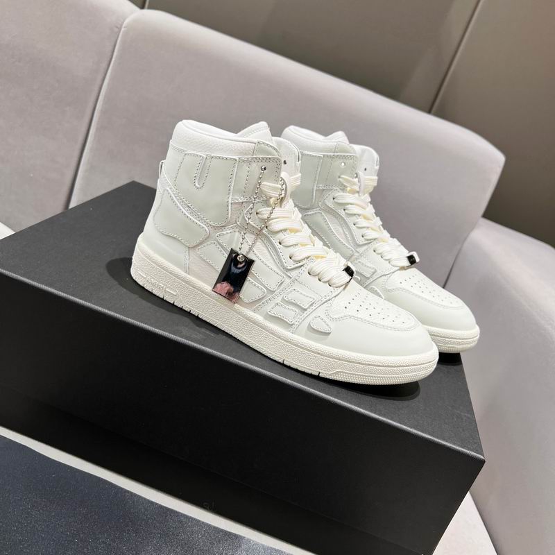 AMIRI White High-Top Sneakers with Silver-Tone Details