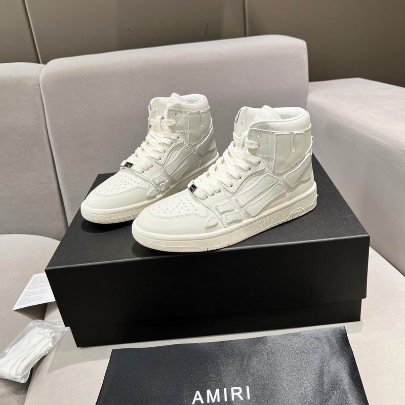 AMIRI White High-Top Sneakers with Silver-Tone Details