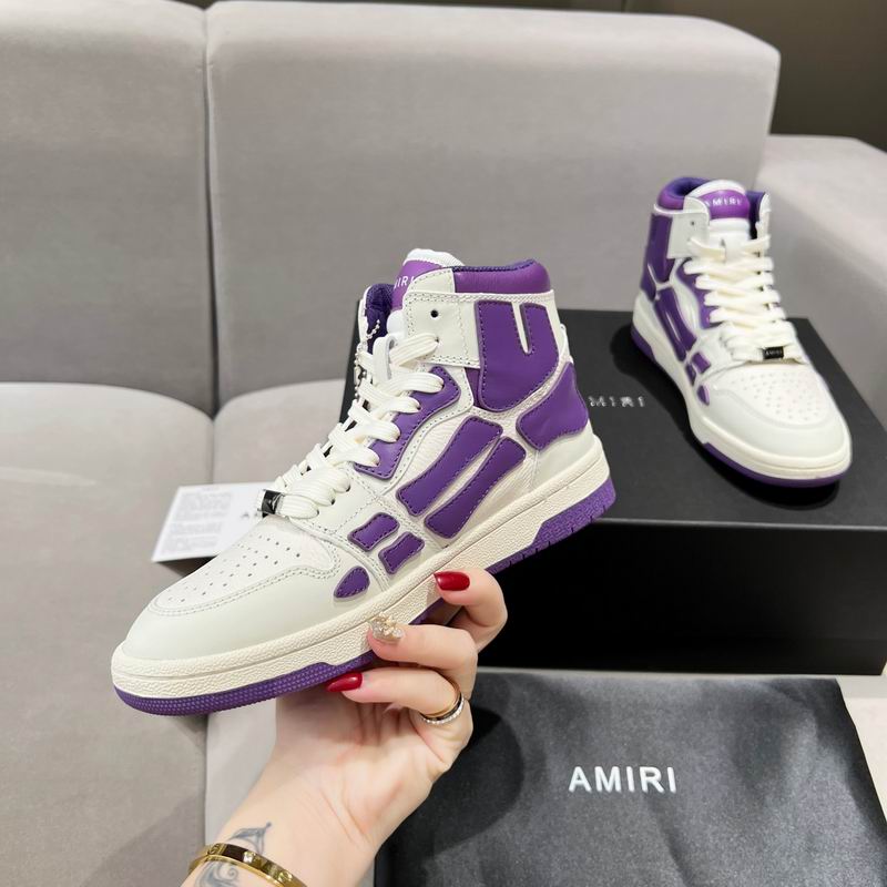AMIRI Purple & White High-Top Sneakers