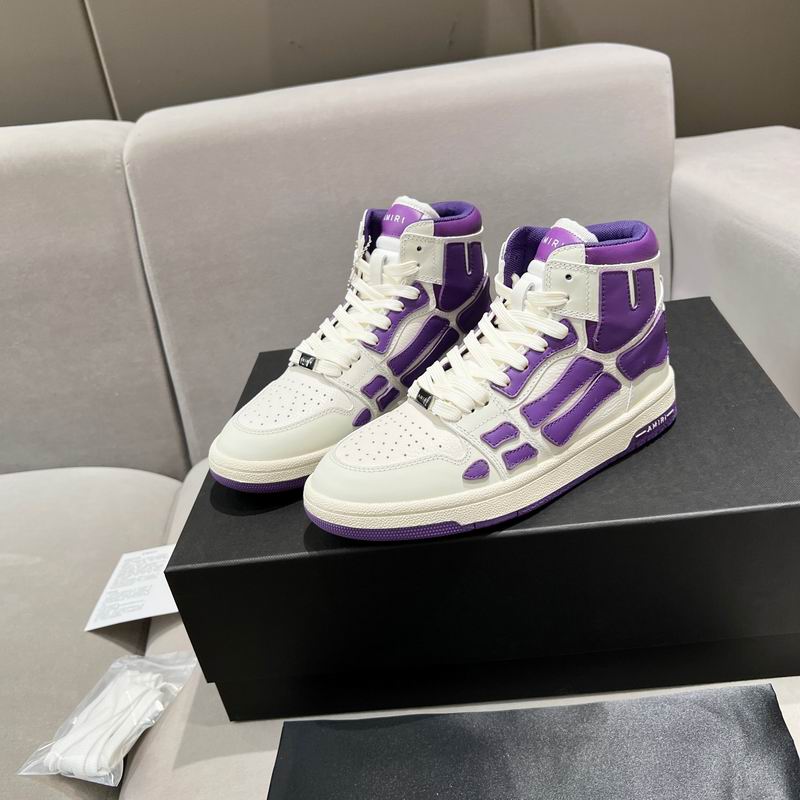 AMIRI Purple & White High-Top Sneakers